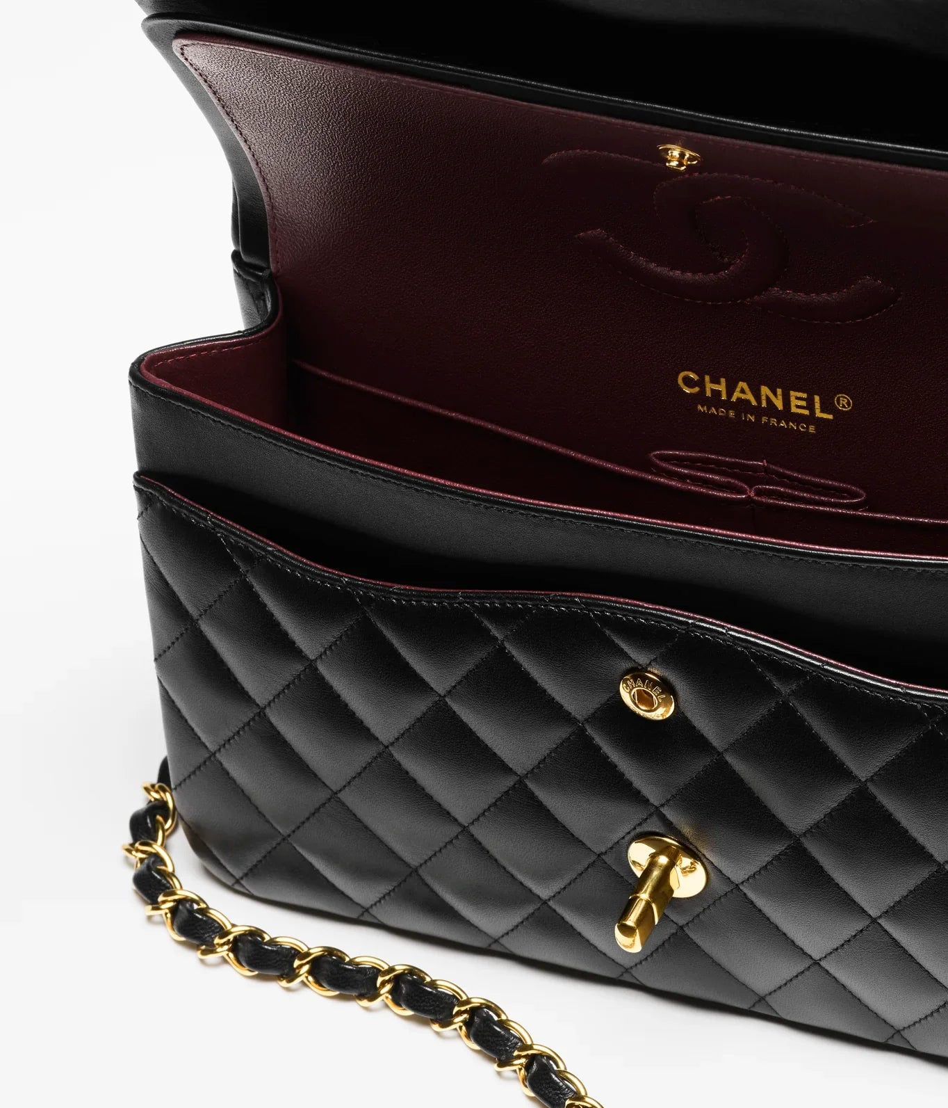 Chanel Classic Handbag Lambskin Black