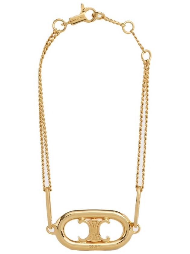 CELINE Triomphe Brass Bracelet Gold