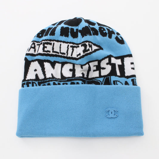 Chanel Beanie Cotton Light blue Multicolor