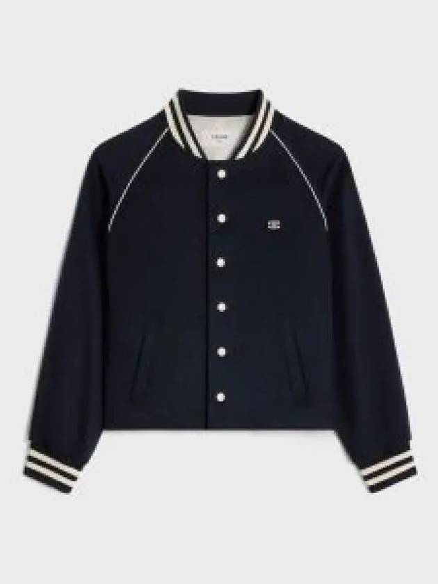 CELINE Triomphe Teddy Wool Jacket Navy