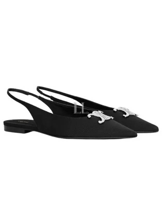CELINE Alma Triomphe Flat Slingback Black