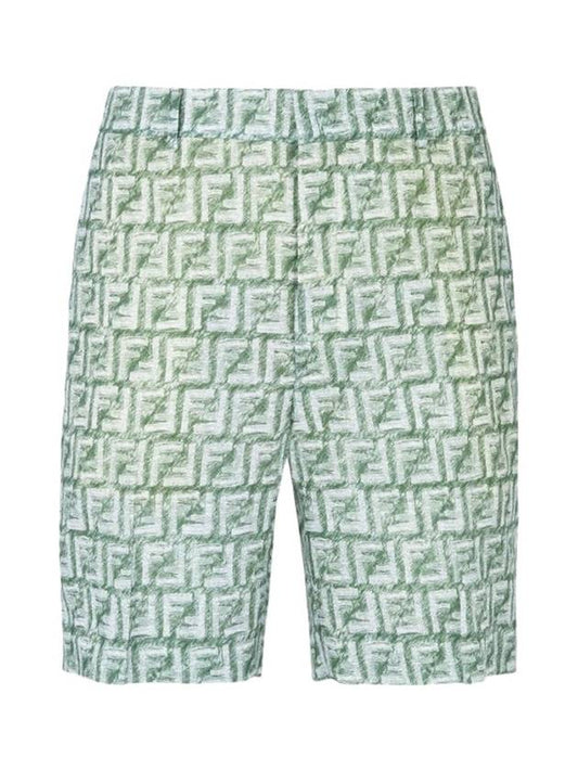 Fendi FF Print Shorts Green