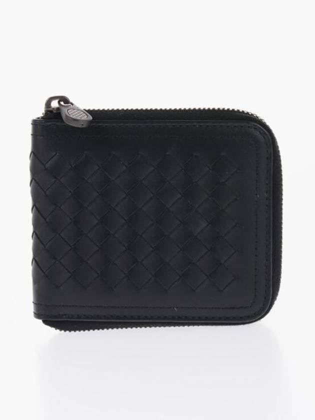 Bottega Veneta Intrecciato Half Wallet Black