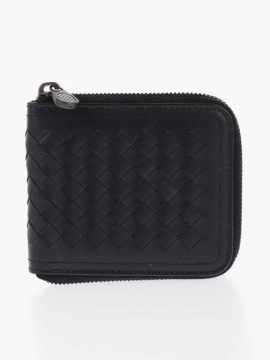 Bottega Veneta Intrecciato Half Wallet Black