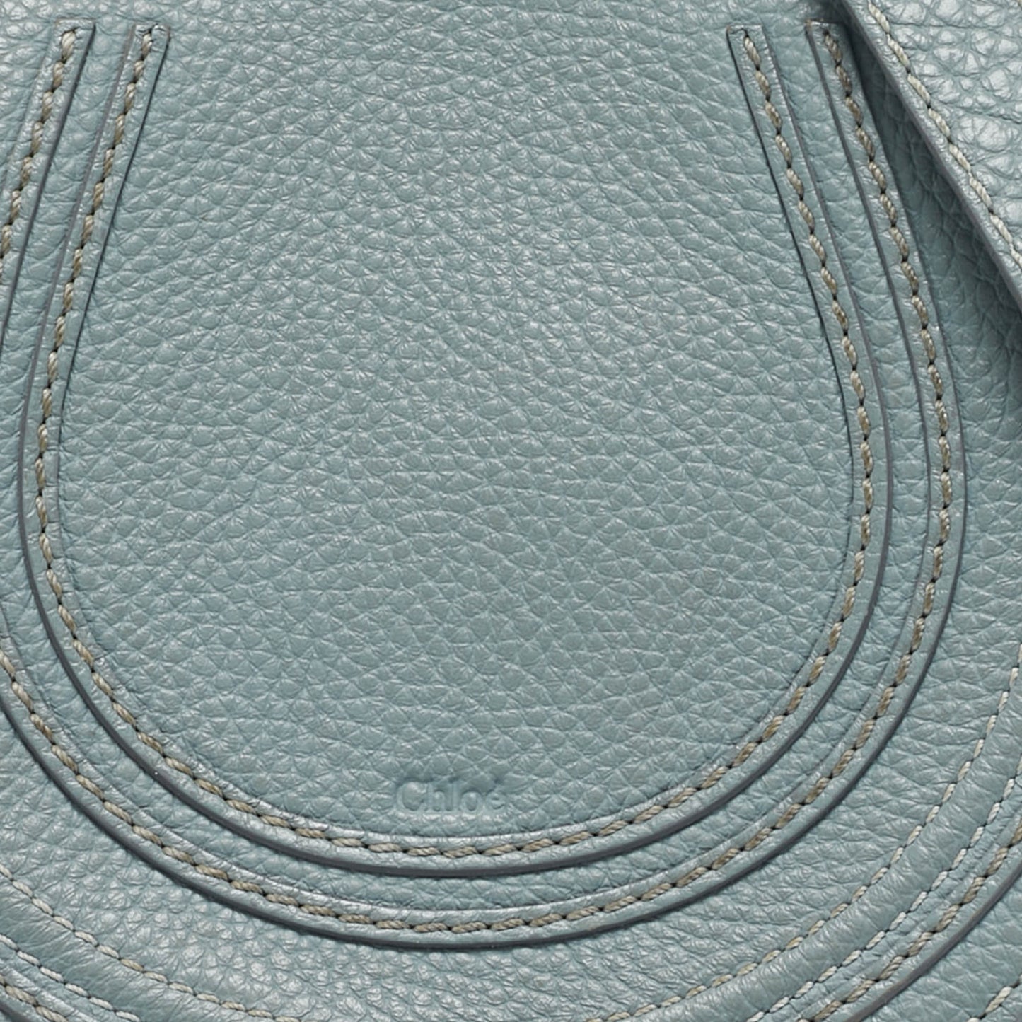Chloe Light Blue Leather Mini Marcie Crossbody Bag