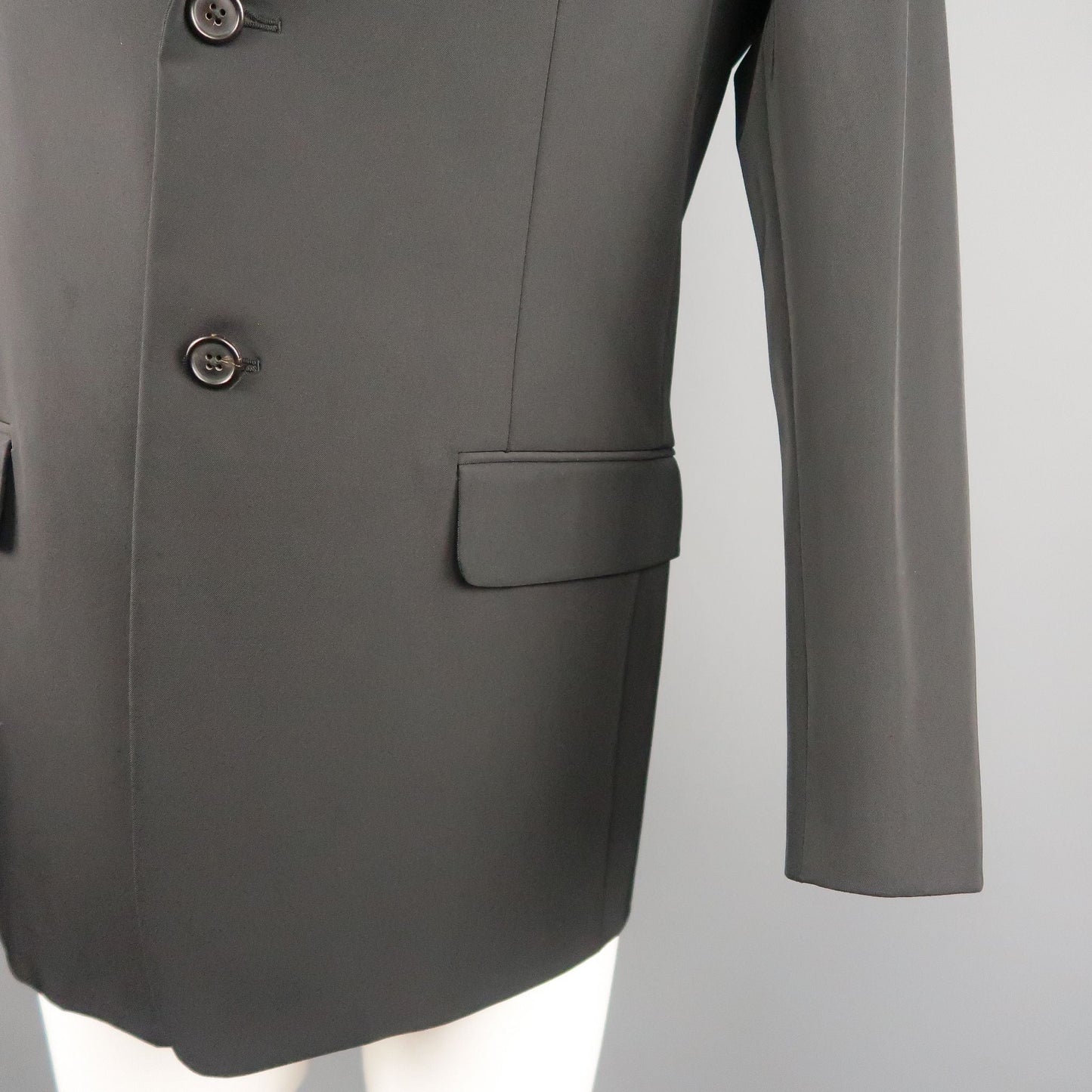 PRADA US 40 / IT 50  Black Single Breasted Sport Jacket Coat