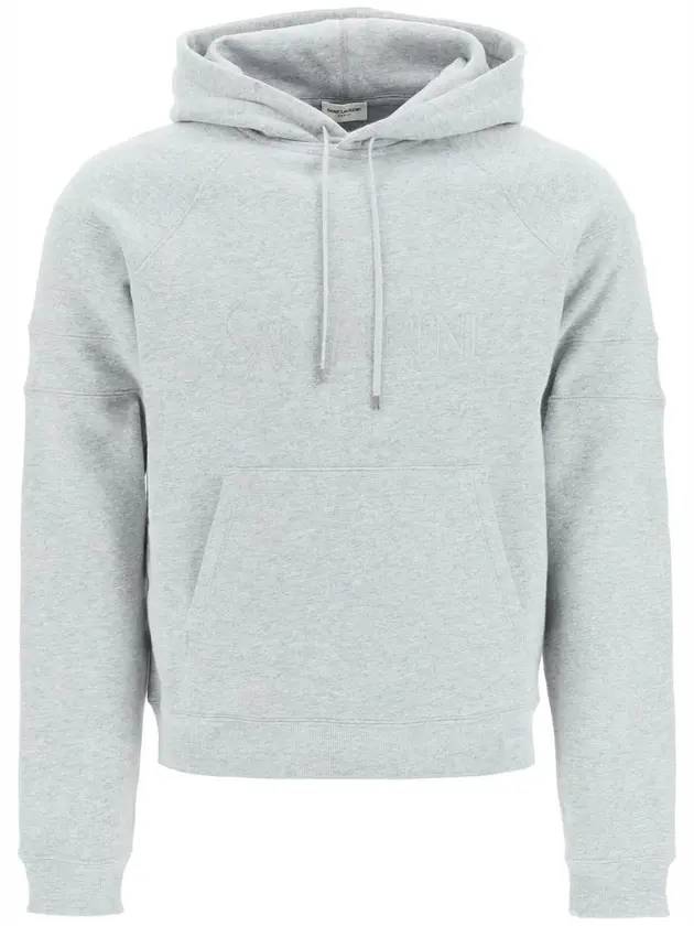 Saint Laurent Fleece Hood Gray