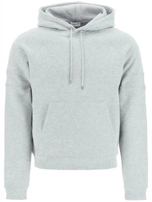 Saint Laurent Fleece Hood Gray