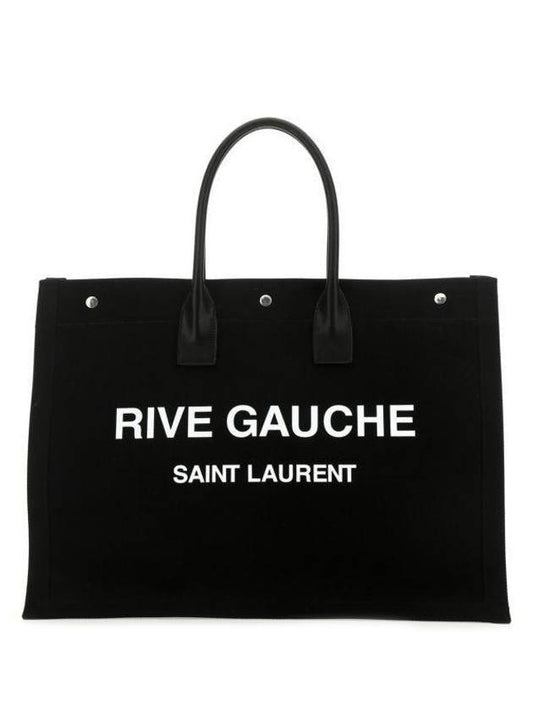Saint Laurent Rive Gauche Lino Legend Large Tote Bag Black