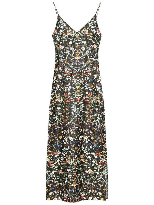 Burberry Burberry Maris Floral Silk Slip Dress In Black Ip Pattern, Brand Size 8 (US Size 6)