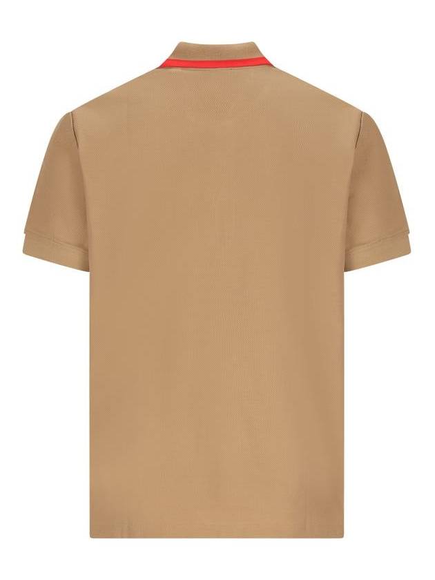 Burberry Logo Stripe Short Sleeve Polo Shirt Brown