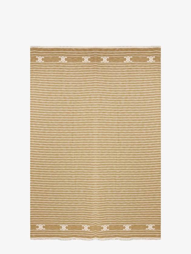 CELINE Triomphe Striped Beach Fouta Vanilla Ocre