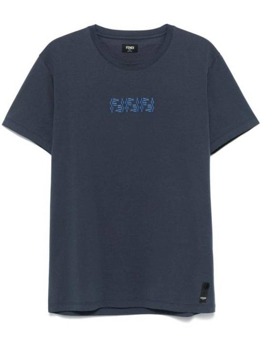 Fendi FF Labyrinth Short Sleeve T-Shirt Blue