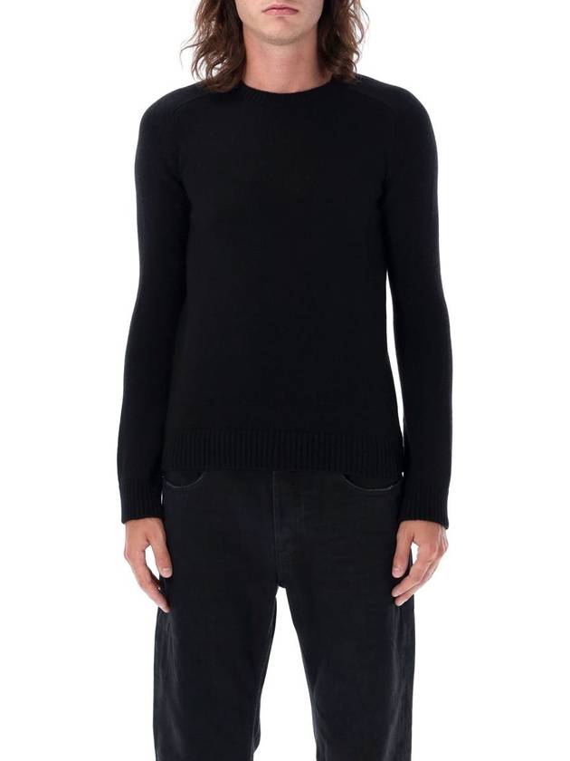 Saint Laurent Men's Crewneck Cashmere Knit Top Black
