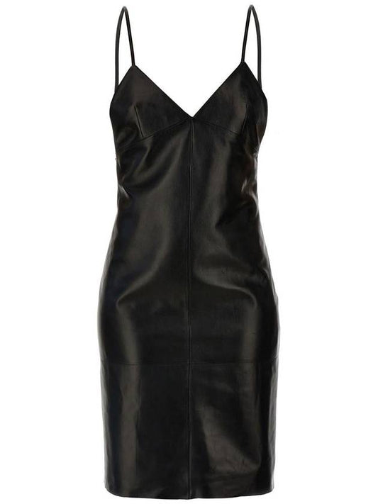 Saint Laurent Saint Laurent Leather Slip Dress