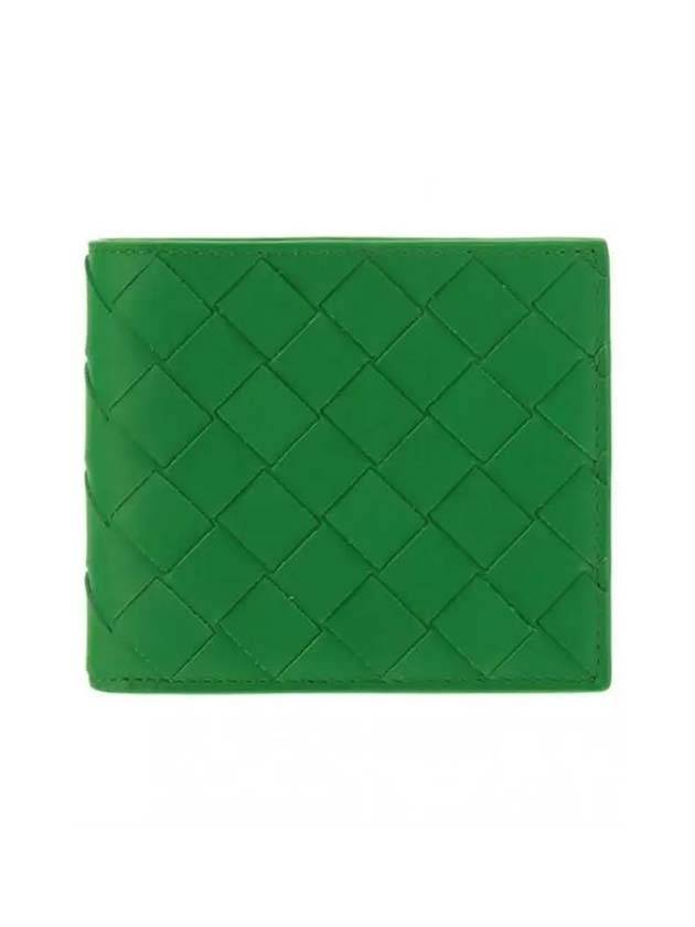 Bottega Veneta Intrecciato Bifold Half Wallet Green