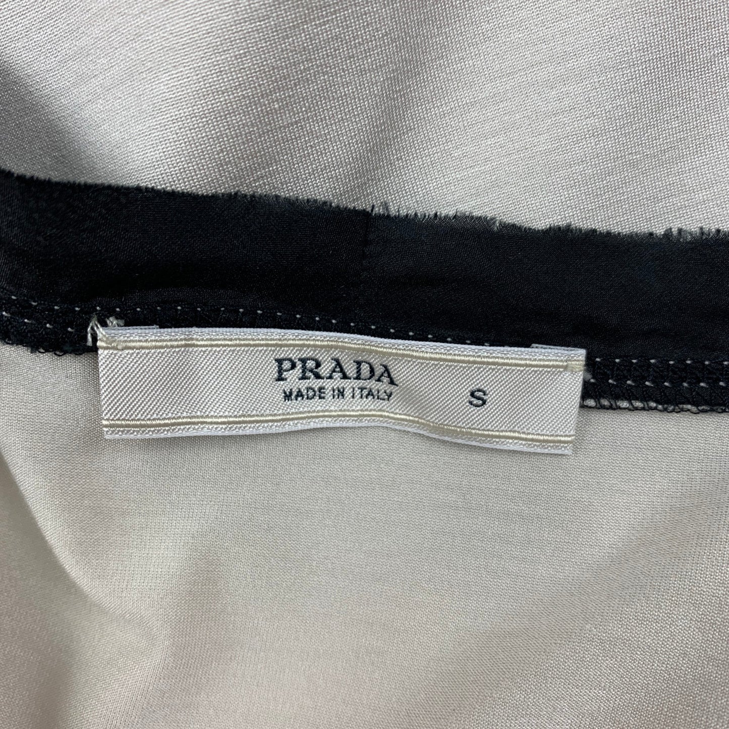 PRADA Size S Beige Black Silk Ombre Sleeveless Dress Top