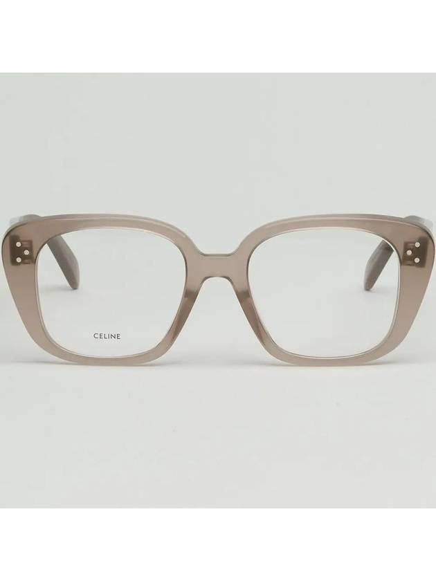 CELINE Eyewear Logo Square Eyeglasses Brown
