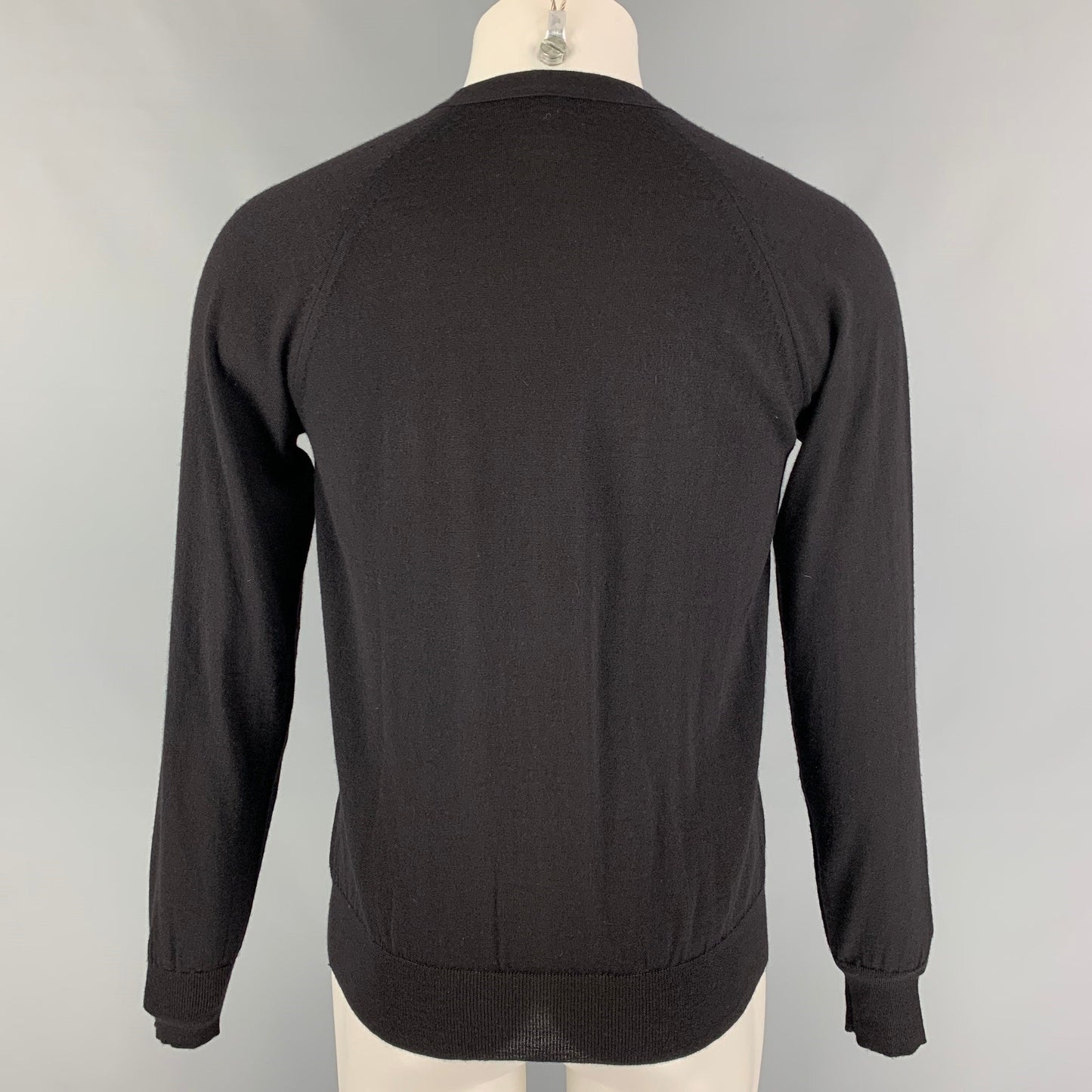 PRADA Size S Black Buttoned Cardigan