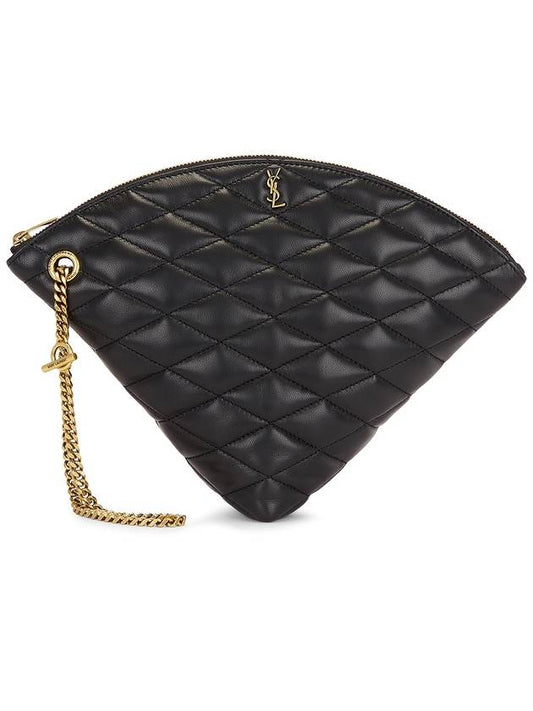Saint Laurent Large Triangle Pouch Bag Black