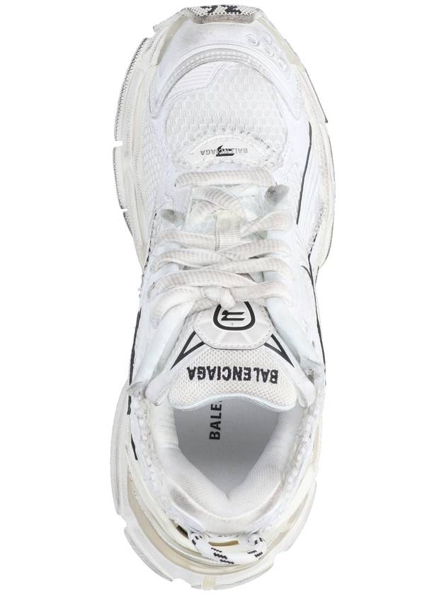 Balenciaga Runner Embroidered Logo Low Top Sneakers White