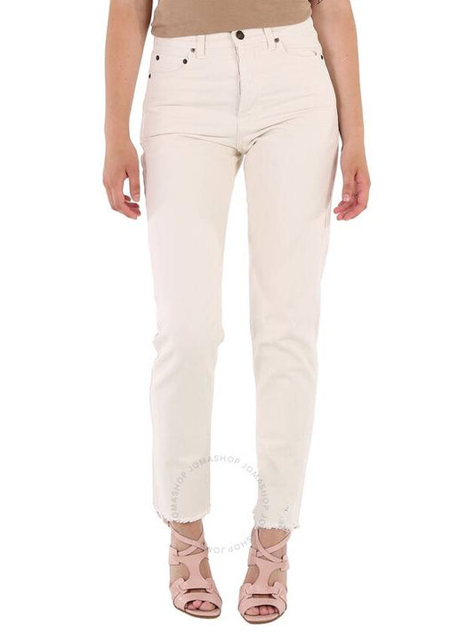 Saint Laurent Saint Laurent Distressed Straight-Leg Jeans, Waist Size 28"