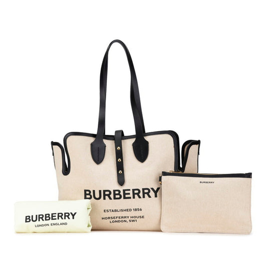 Burberry  Canvas Leather Shoulder Bag Tote Bag ()