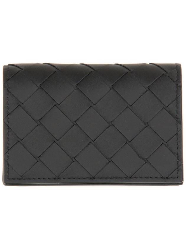 Bottega Veneta Intrecciato Folding Card Wallet Black