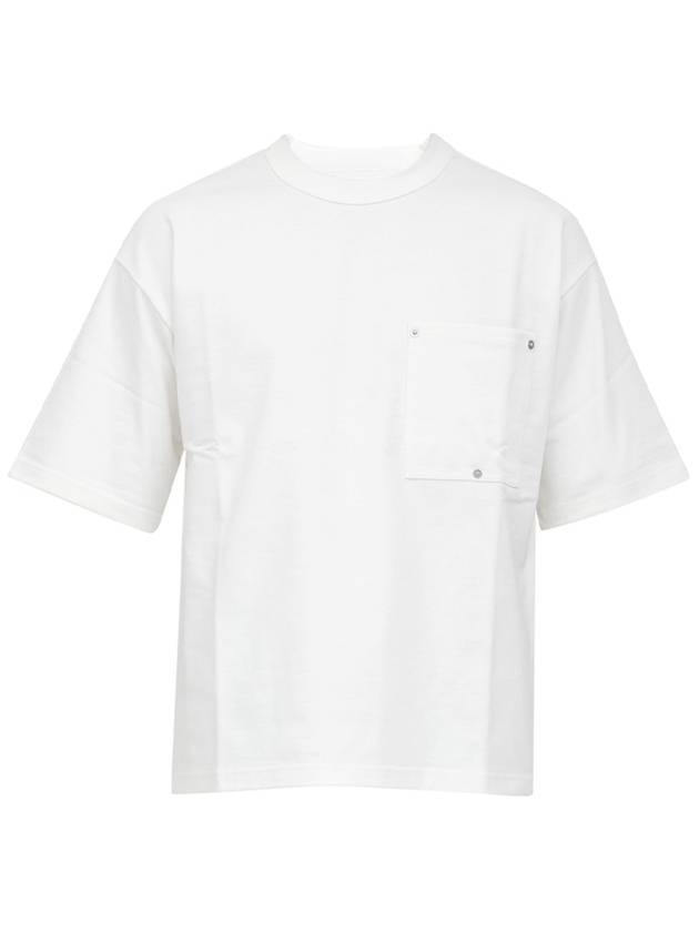 Bottega Veneta Rivet Pocket Detail Short Sleeve T-Shirt White