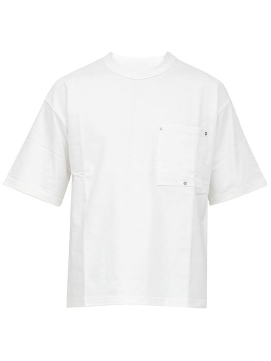 Bottega Veneta Rivet Pocket Detail Short Sleeve T-Shirt White