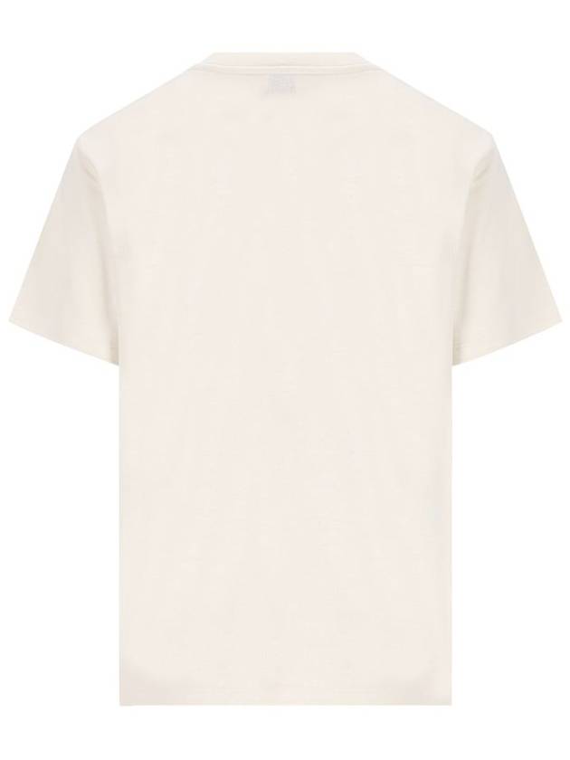 Saint Laurent Logo Patch Crew Neck Short Sleeve T-Shirt White