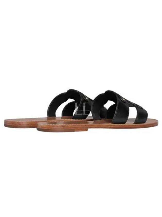 CELINE Triomphe Calfskin Mule Black