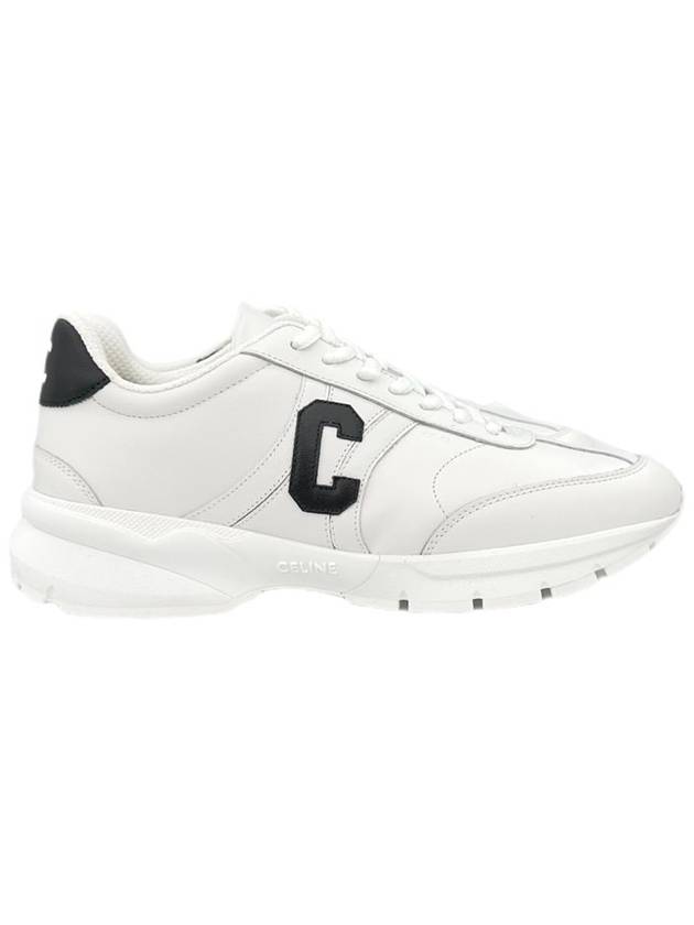 CELINE Runner CR02 Calfskin Lace-Up Low Top Sneakers White