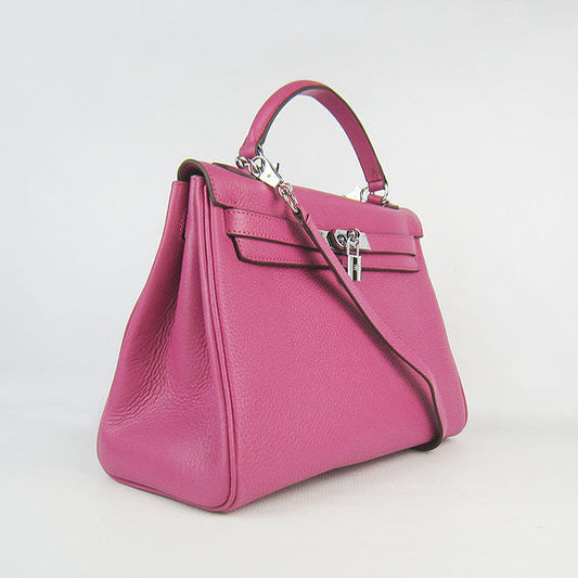 Hermes Kelly 32cm Togo leather handbag 6108 peach silver