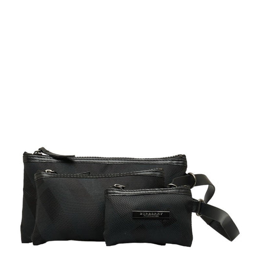 Burberry  Nylon Leather Pouch ()