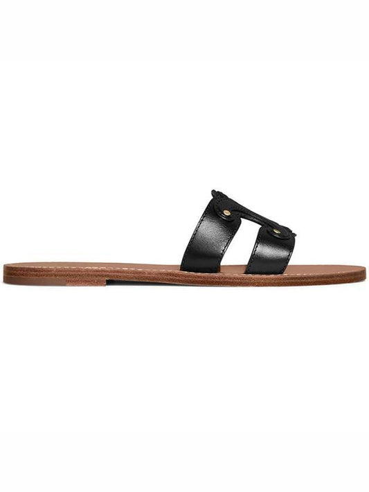 CELINE Triomphe Calfskin Mule Black