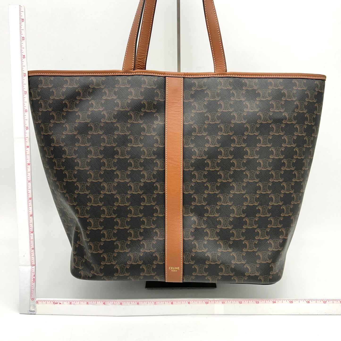 CELINE Triomphe Canvas Calfskin Medium Cabas Bag LA38275