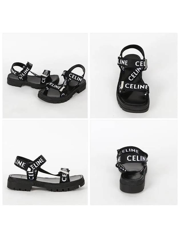 CELINE Leo Strappy Sandals Black