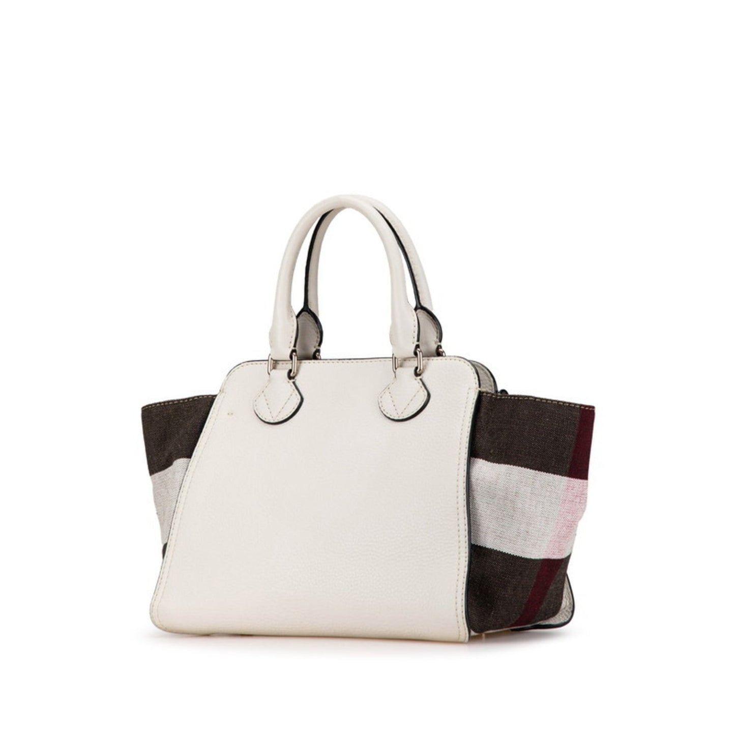 Burberry   Color  Leather Canvas Handbag Tote Bag ()