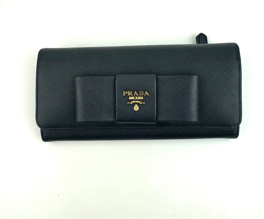 Prada Saffiano Leather Bow Wallet
