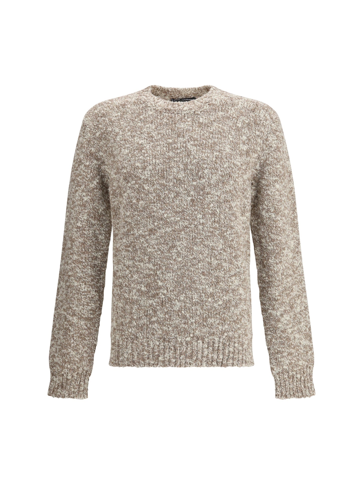Dolce & Gabbana Men Shaved Wool Crew Neck Sweater