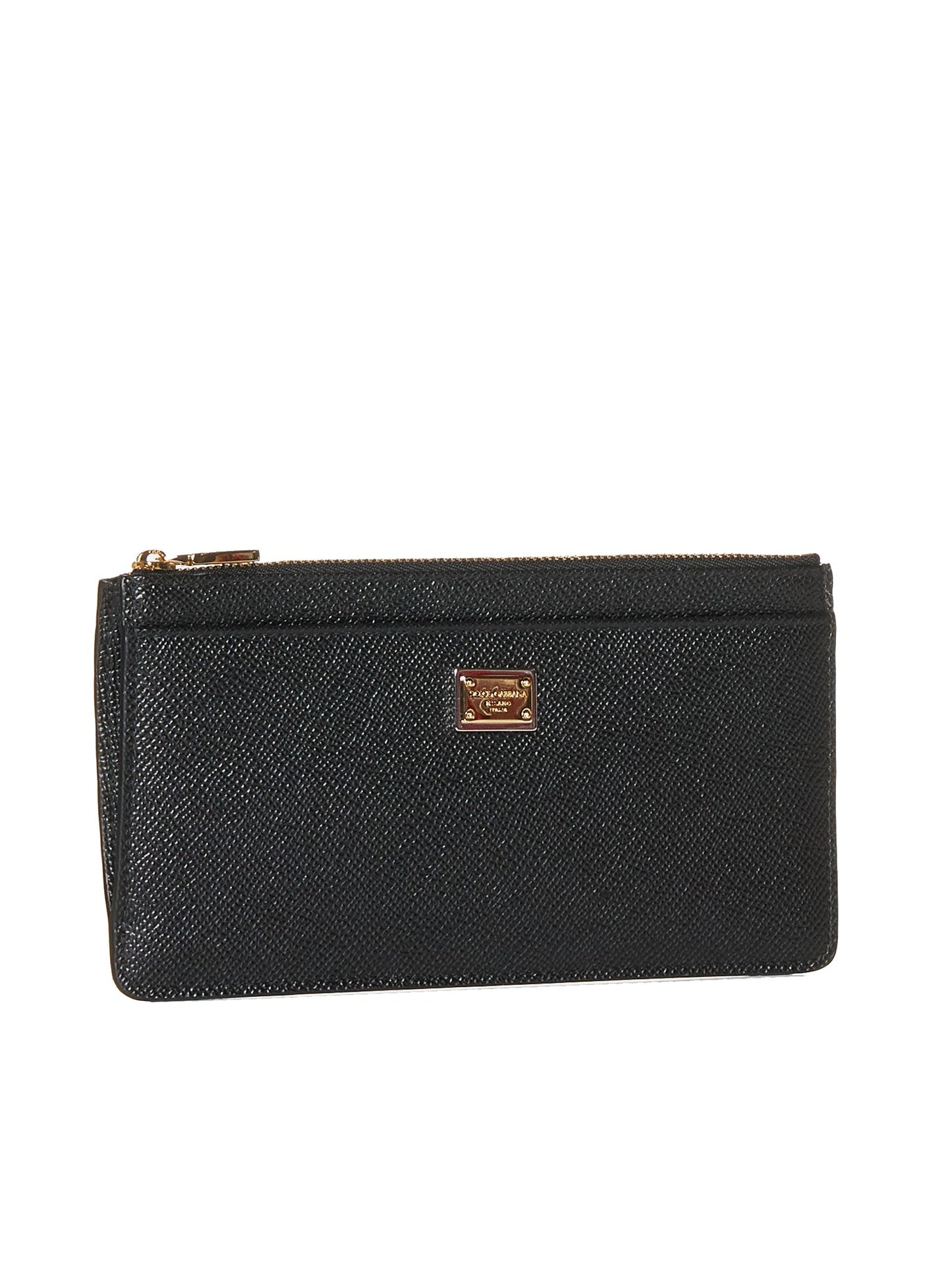 Dolce & Gabbana Women Large Black Dauphine Leather Card Case