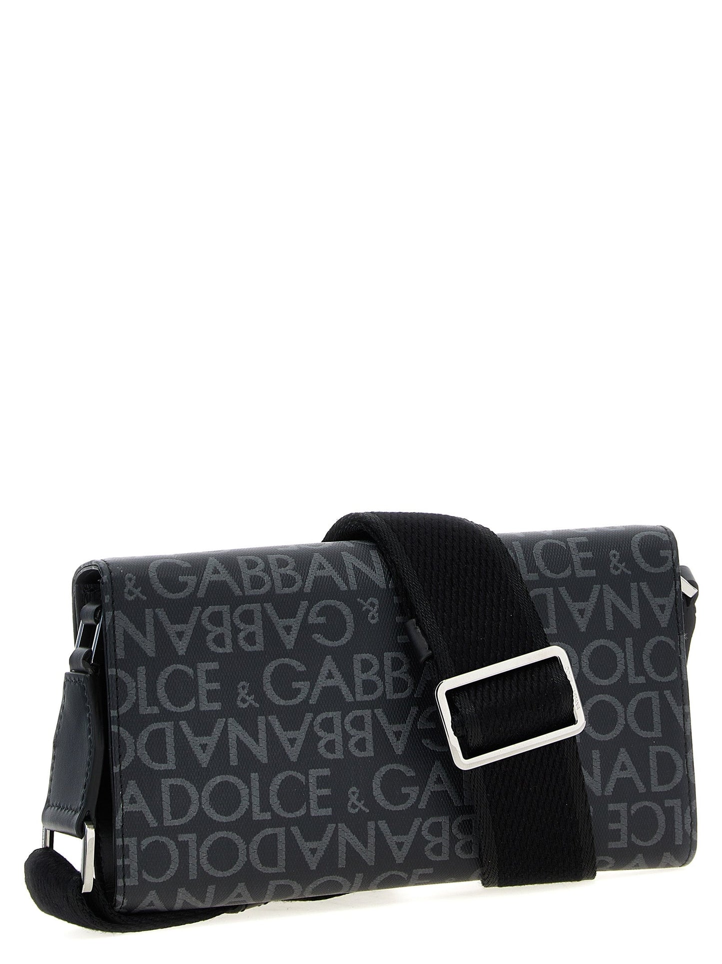 Dolce & Gabbana Men Coated Jacquard Crossbody Bag