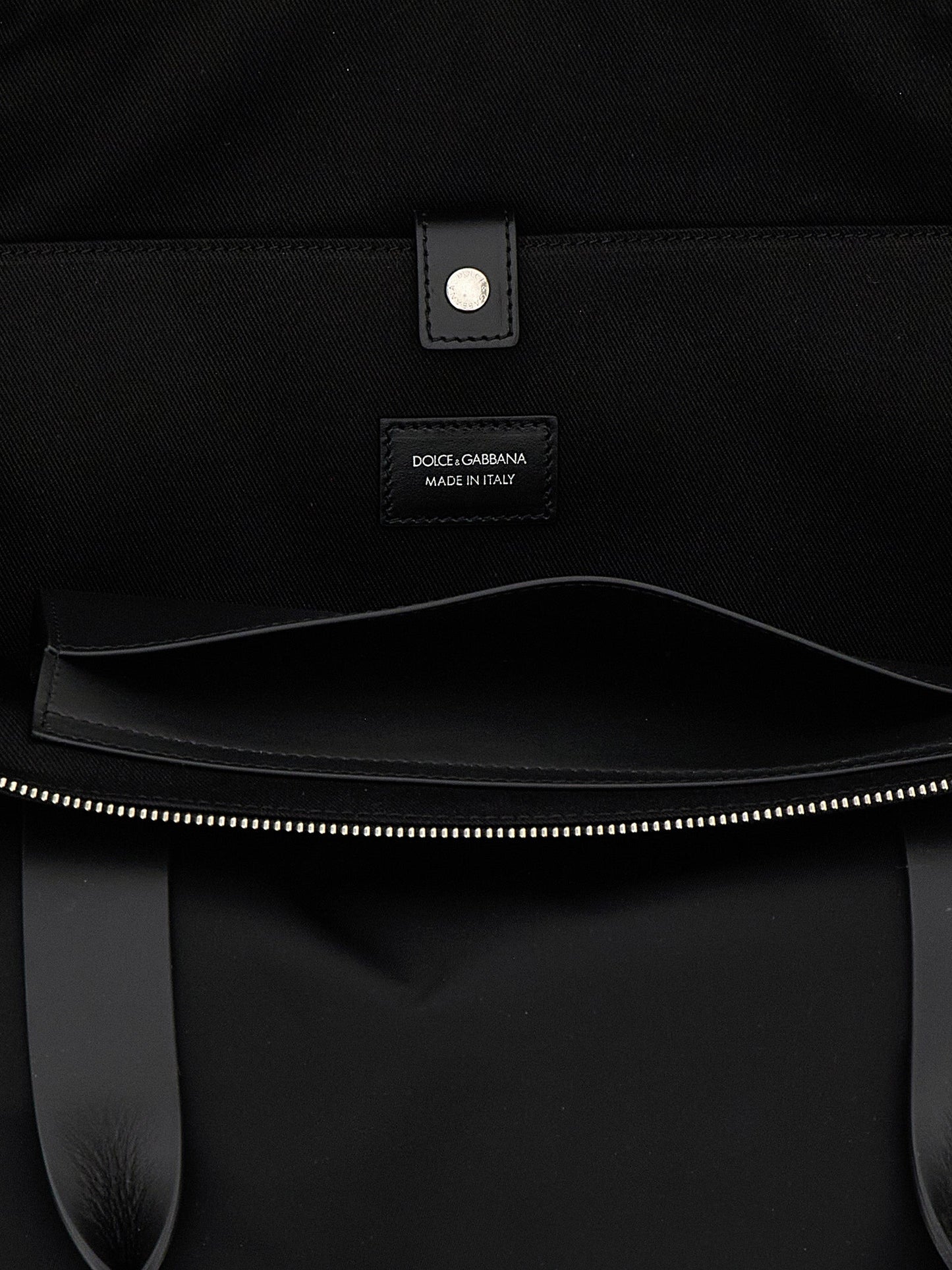 Dolce & Gabbana Men Media Logo Patch Shopping Bag