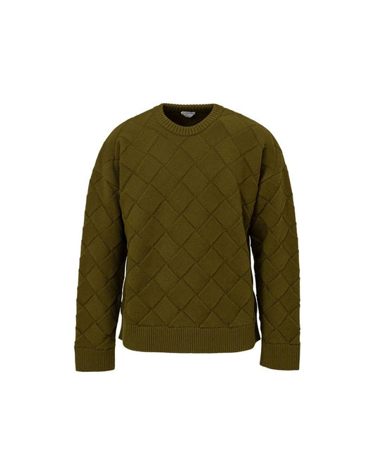 Bottega Veneta Diamond Knit Pullover Sweater Men Green Green