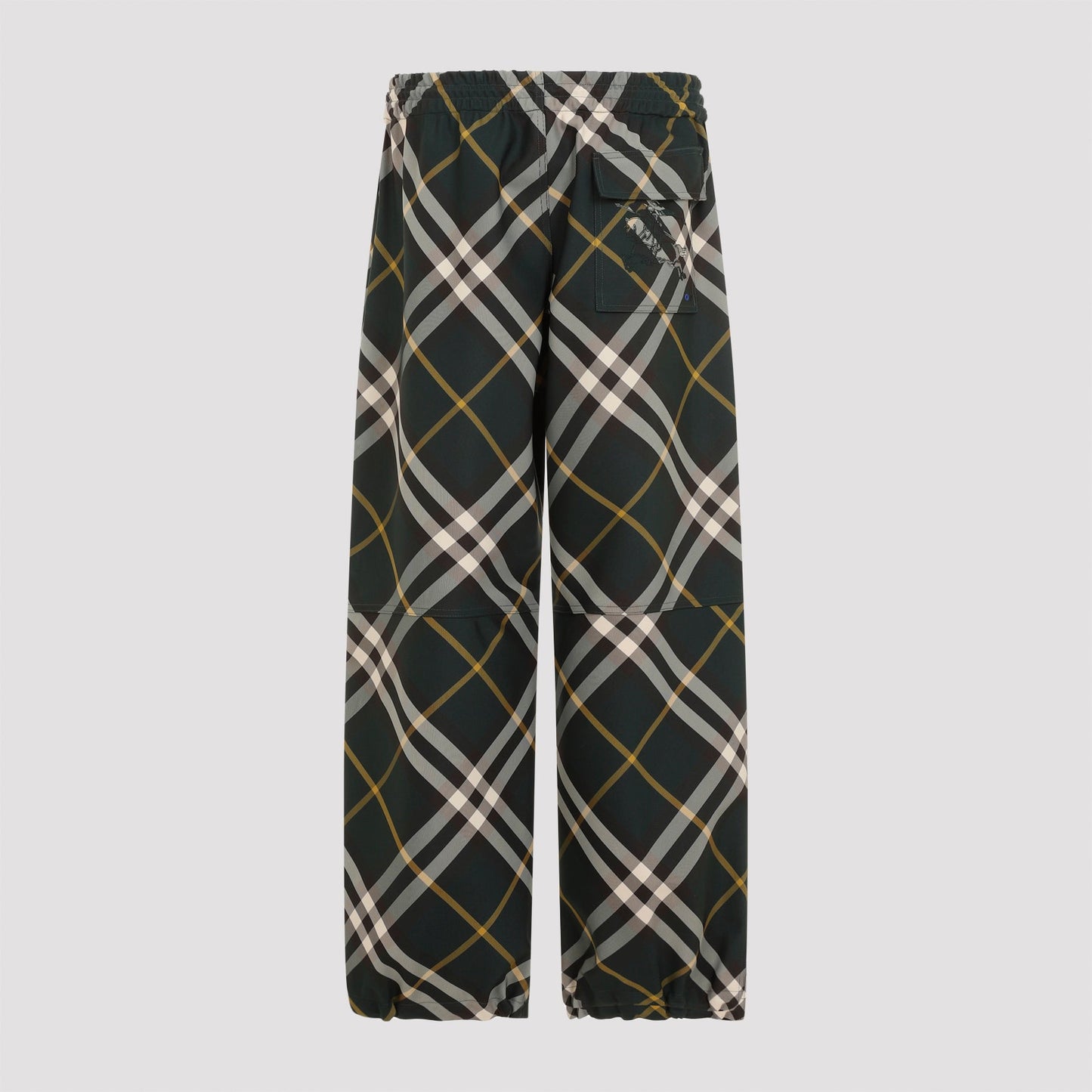 BURBERRY Trendy Trousers with Multicolor Check Pattern - Men's Relaxed Fit