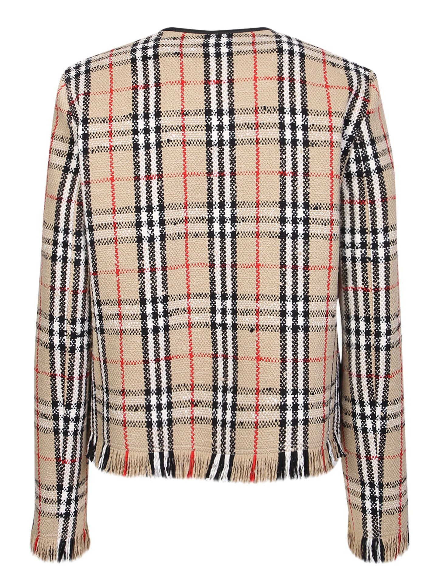 BURBERRY Collarless Beige Jacket for Women