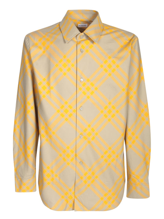 BURBERRY Classic Checkered Design Shirt for Men - Long Sleeve