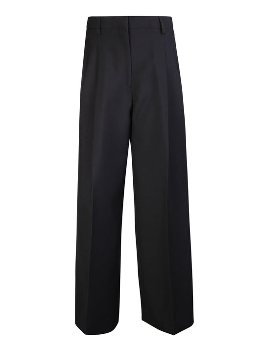 BURBERRY High Waist Wide Leg Trousers - Women's Stylish Fit
