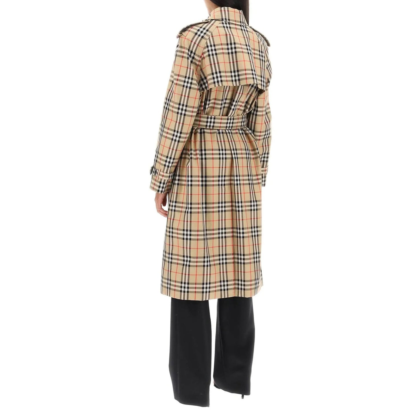 BURBERRY Checkered Design Trench Coat